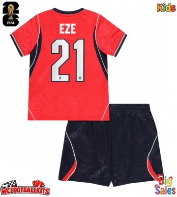 England Eberechi Eze #21 Replica Away Stadium Kit for Kids World Cup 2026 Short Sleeve (+ pants)